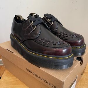 Dr. Martens Sidney Creeper Cherry Red Arcadia Leather Shoes